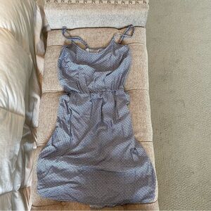 Blue and white dress